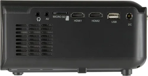 Vista 4 de GPX Mini proyector con Bluetooth, puertos USB y SD, incluye control remoto (PJ609B), negro