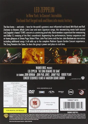 Vista 2 de Led Zeppelin The Song Remains The Same DVD 2000