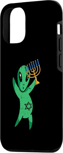 Vista 2 de Funda para iPhone 15 Alien Menorah Hanukkah Star Of David Janukah Jewish Holiday Case