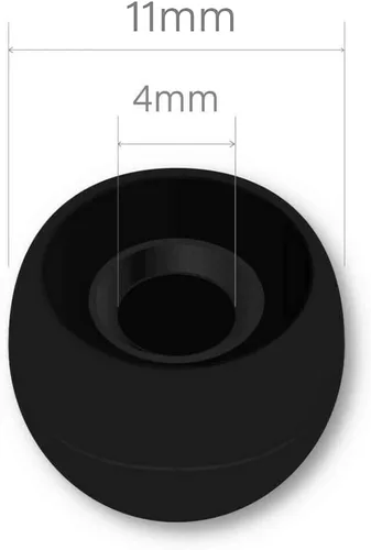 Vista 2 de 10 pares de puntas de silicona de repuesto para auriculares de oreja de 0.154 in - 0.157 in punto de conexión