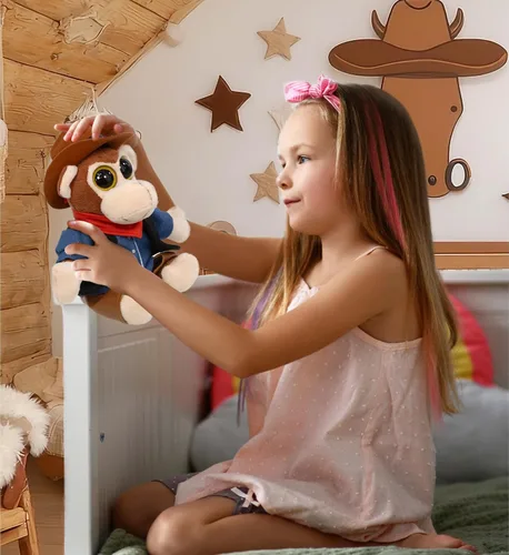 Vista 7 de DolliBu - Disfraz de vaquero de peluche, traje del oeste, pequeño para 5-7 pulgadas
