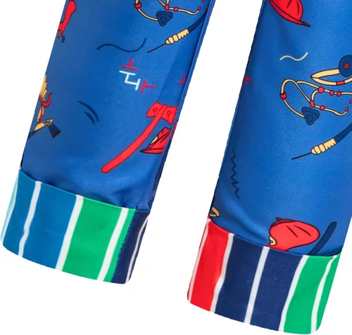 Vista 6 de Okbebe Disfraz de Chucky de Halloween para niños, conjunto de overol Chucky para cosplay