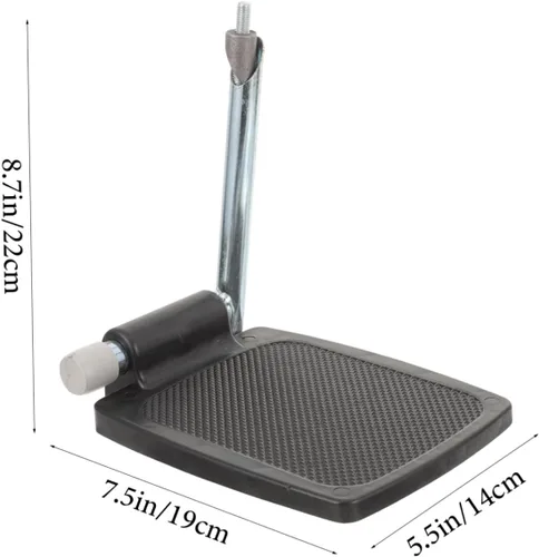 Vista 2 de ORFOFE Placa de pie para silla de ruedas, poste de repuesto resistente, soporte de pierna grande, plantillas plegables seguras y cómodas al azar