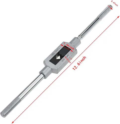 Vista 2 de Bitray Llave de grifo ajustable M6-M20 Escariador Acero Ajustable Llave de mano Herramienta de mano 1/4 pulgadas-3/4 pulgadas Grifos de mano titular
