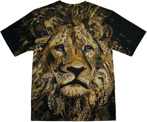 Vista 4 de Taamlou Camiseta de manga corta con cuello redondo y estampado animal de moda para hombre, talla S-4XL