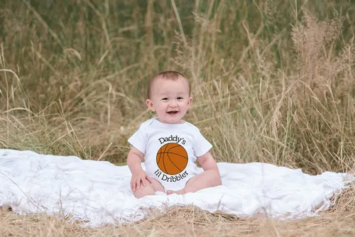 Vista 4 de 7 Comido 9 Ropa Bebé Niño Daddy's Lil Dribbler Baloncesto Onepiece