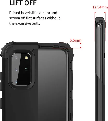 Vista 6 de Funda de teléfono para Samsung Galaxy S20 Plus Glaxay S20+ 5G, cubierta dura, a prueba de golpes, de silicona suave, híbrida, resistente, accesorios