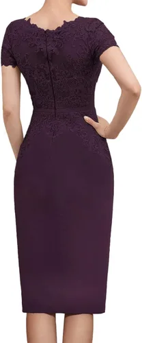 Vista 3 de Mother of The Bride Dresses Lace Appliques V-Neck with Jacket for Wedding