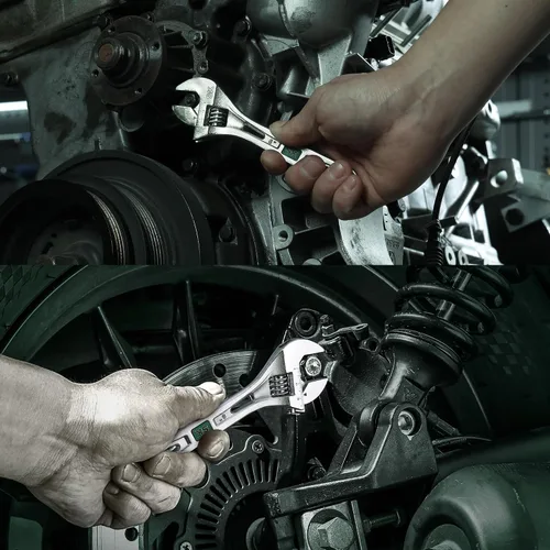 Vista 8 de SK Llave ajustable de 6 pulgadas, capacidad de mandíbula de 15/16", acero Cr-V, SAE y básculas métricas
