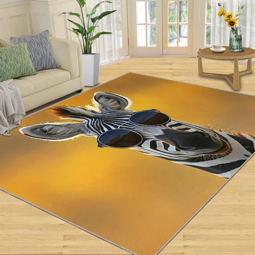 Vista 20 de Monstera Print Rugs for Bedroom, Luxury Monstera Area Rug, Tropical Plants Rugs for Living Room, Indoor Non-Slip Rug, Machine Washable Carpet for