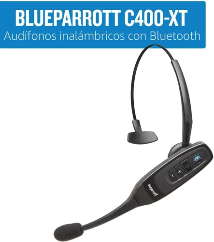 Vista 2 de BlueParrott C400-XT – Auriculares Bluetooth con control por voz, sonido líder en la industria con largo alcance inalámbrico, cancelación de ruido