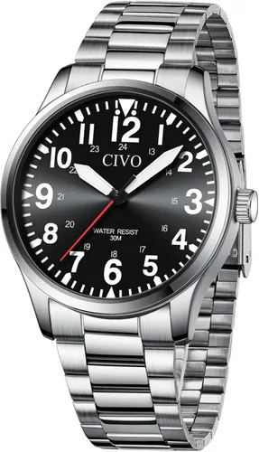 Vista 17 de CIVO Military Watch for Men Waterproof: Analog Mens Watches Classic- Field Wrist Watches for Man