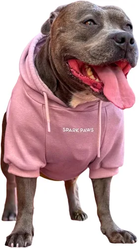 Vista 8 de Spark Paws Sudadera con capucha para perro, suéter de primera calidad para perros pequeños, medianos y grandes Trajes cálidos para bulldogs