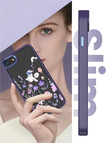Vista 5 de Dretal Funda para iPhone SE 2022/2020, iPhone 8/7, con 2 protectores de pantalla, probada contra caídas de grado militar, parte trasera dura y borde