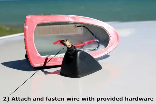 Vista 6 de AntennaMastsRus - La antena funcional de aleta de tiburón negro es compatible con Chevrolet Camaro Convertible (2011-2013)