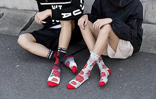 Vista 4 de Calcetines unisex con diseño de rosas teñidas anudadas