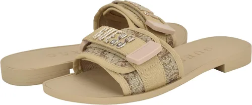 Vista 2 de GUESS Women's Elyze Logotipo dorado/marrón 710
