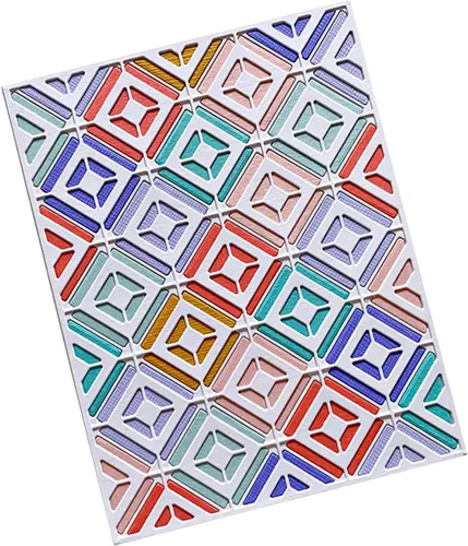 Vista 3 de Troqueles de corte para hacer tarjetas de papel, paquete de 2 fondos, marco, plantillas de metal, herramienta de álbumes de recortes, manualidades