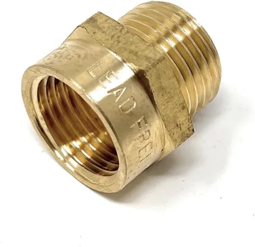 Vista 20 de Adaptador de latón sin plomo Cascada, rosca G británica BSPP macho a NPT hembra (1" x 1" (1 pieza))