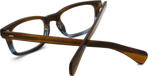 Vista 3 de Gafas de acetato para hombres mujeres sin receta gafas rectángulo única moda gafas marco grueso