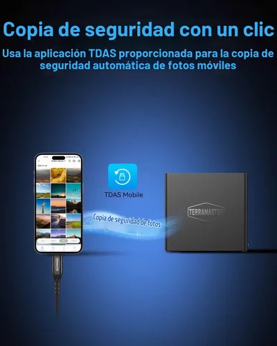 Vista 6 de TERRAMASTER Carcasa D4 SSD NVMe - 40Gbps 4Bay, almacenamiento USB Tipo-C compatible con 4xM.2 NVMe 2280 SSDs, compatible con USB 4/3.2/3.1/3.0