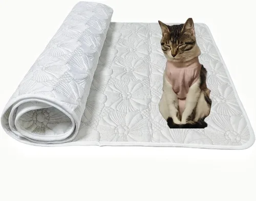 Vista 9 de Almohadillas cuadradas de tela lavables para perros y gatos pequeños, 28 x 28 pulgadas, funda de sofá multicapa para sofá, protector de muebles