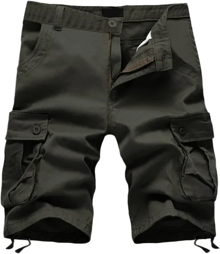 Vista 20 de Men Cargo Shorts Classic Fit Lightweight Ripstop Pants Tactical Outdoor Work Short Trousers with Multi Pocket
