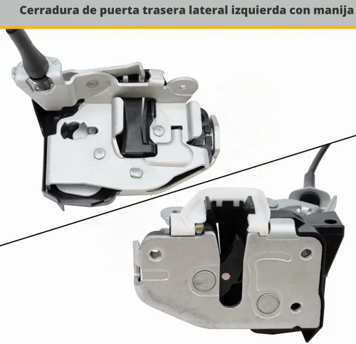 Vista 4 de Pestillo de puerta trasera con manija – Lado izquierdo del conductor – Compatible con Ford E150 E250 E350 E450 1992-2019, kit de pestillo de puerta