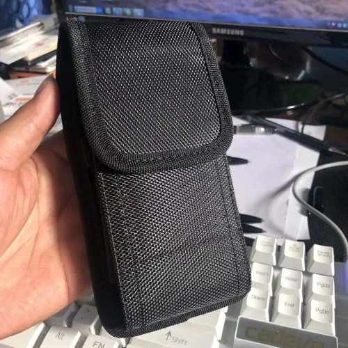 Vista 8 de Funda para teléfono de cintura para Xiaomi Redmi K30 Pro V 9 9A 9C 10X Redmi Note 9 9S 9 Pro Max cinturón clip caso nylon bolsa con trabillas