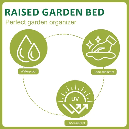 Vista 4 de PatioZen Raised Garden Bed with Legs, Raised Planter Box with Lockable Wheels &Self-Watering, Drainage Plug for Vegetables Flowers, Rustproof Resin