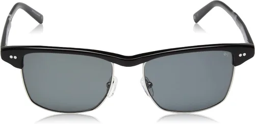 Vista 2 de John Varvatos V606 - Gafas de sol cuadradas polarizadas 0669in color negro