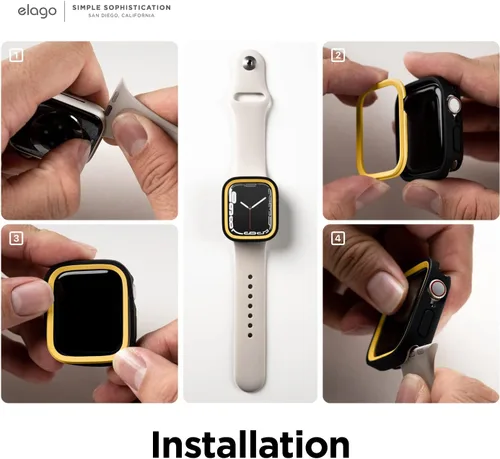 Vista 7 de elago Duo - Funda compatible con Apple Watch, protección completa (PC dura + material de TPU), acceso completo a la pantalla