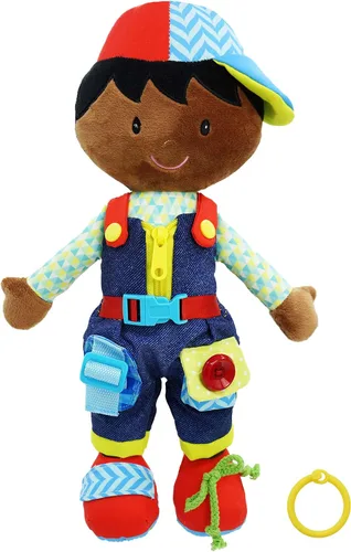 Vista 18 de June Garden Dressy Friends Belle de 15.5 pulgadas, muñeca de peluche educativa para niños y niños pequeños de 2 años en adelante, juguete suave