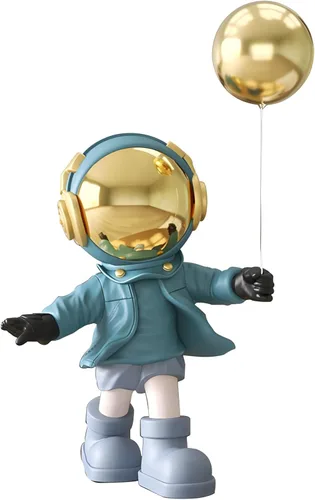 Vista 11 de Figura de astronauta, escultura de hombre espacial de resina con asa, para decoración de mesa del hogar, estantería, sala de estudio, decoración