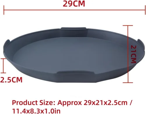 Vista 9 de Generic Bandeja de vapor de silicona para hornear, rectangular, gris, 11.4 x 8.3 pulgadas, compatible con Thermomix TM31/TM5/TM6
