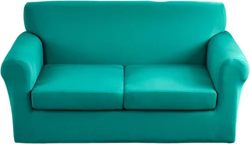 Vista 49 de Fundas elásticas para sofá de 1/2/3 cojines, funda estampada con fundas de cojín de asiento separadas, fundas de sofá lavables, protector de muebles
