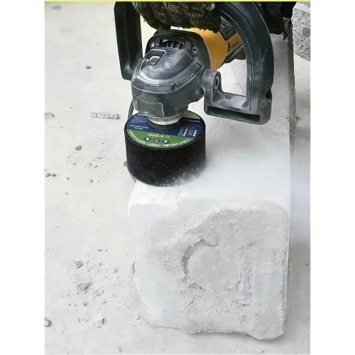 Vista 4 de SIGNI Piedra de amolar verde de 4 pulgadas con rosca 5/8-11 (grano 24)