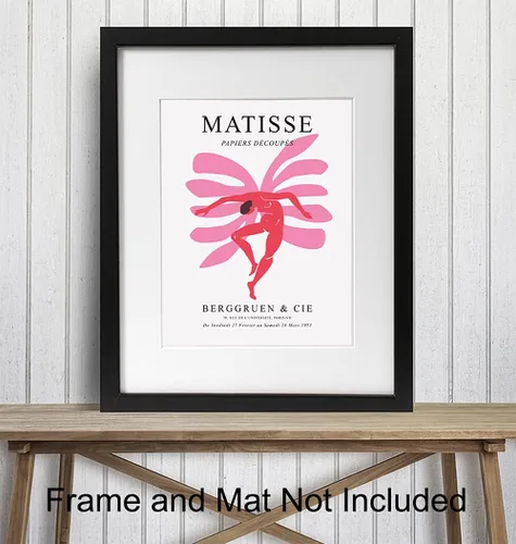 Vista 3 de Matisse - Póster decorativo – Arte de pared moderno abstracto de mediados de siglo de 8 x 10 pulgadas, arte de pared de galería, regalos