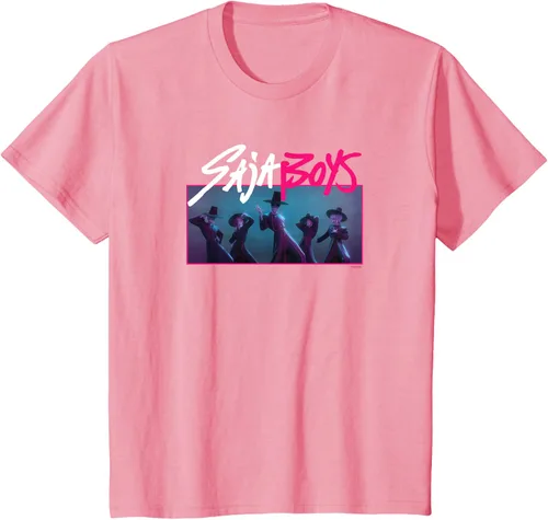 Vista 50 de Camiseta Oficial de KPop Demon Hunters Saja para Niños Negro