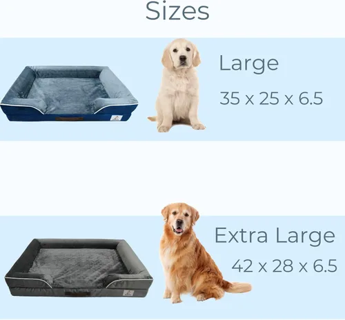 Vista 5 de Cama ortopédica XL para perros extragrandes, impermeable, cama grande de espuma viscoelástica con funda lavable, camas para mascotas para razas