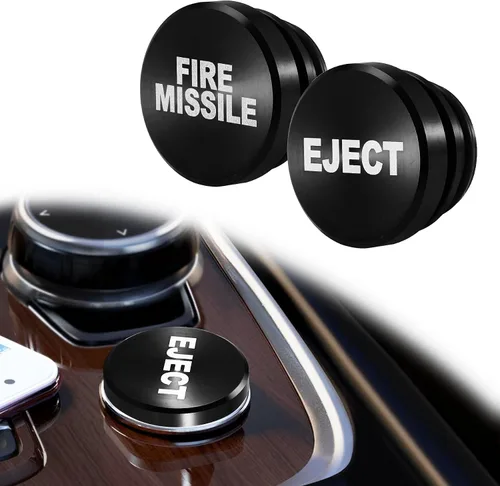 Vista 10 de UYYE Enchufe para Encendedor de Cigarrillos de Aluminio Billete a Prueba de Polvo, Botón de Misil FIRE, Accesorios de Interior de Automóvil, MISIL