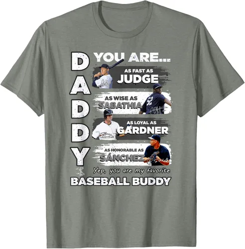 Vista 7 de Camiseta de Aaron Judge Yankees - Daddy You are Baseball Buddy Azul Marino