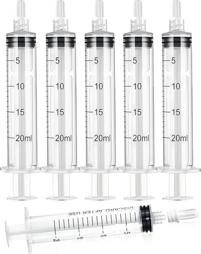 Vista 11 de Jeringa Luer Lock de 1ml sin aguja - Jeringas de plástico de 1cc, estériles, selladas individualmente, paquete de 10
