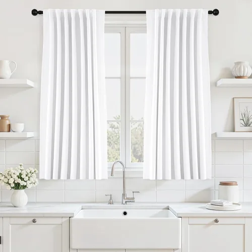 Vista 82 de UHITECH Short Blackout Curtains for Bedroom 24 Inch Long 2 Panels, Beige