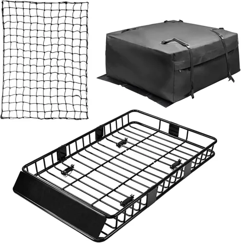 Vista 9 de Leader Accessories - Juego de portaequipajes de techo LA 150 lbs Capacity, Alloy Steel with Rust-Resistant , Easy Assembly, Extra Storage for