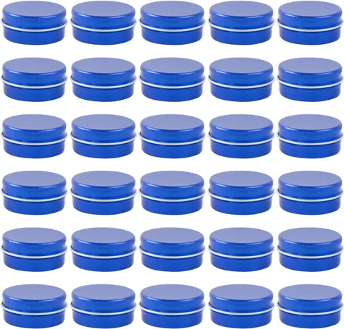 Vista 11 de 30 unidades de latas de aluminio de 0.5 oz envases vacíos de bálsamo Dorado