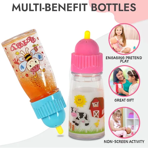 Vista 4 de My Sweet Baby® Magic Doll - Biberones de Alimentación Mágicos que Desaparecen con Conjunto de Sonidos – Sorbos con Sonido, Dice "Mama", Risita +
