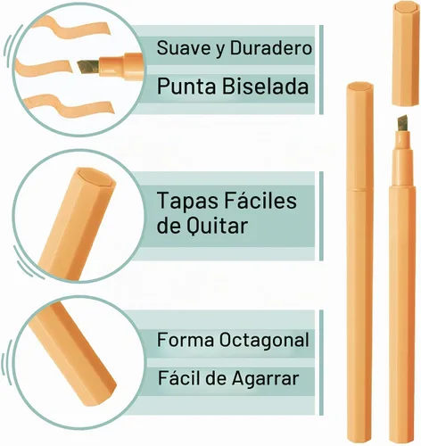 Vista 5 de Mr. Pen - Resaltadores estéticos, 8 piezas, punta biselada, tonos joya, resaltadores para la Biblia sin goteos