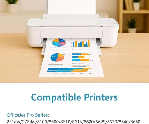 Vista 2 de 950XL 951XL - Cartuchos de tinta de repuesto compatibles con HP 950 951 XL Combo Fit para OfficeJet Pro 8600 8610 8615 8620 8625 8630 8640 8660 8100