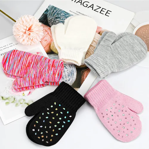 Vista 7 de ONESING 5 pares de guantes negros para bebés guantes cálidos para recién nacidos guantes de invierno para bebés y niñas